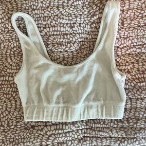 Zara off white bra top terry cloth